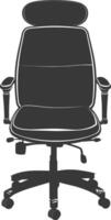 Silhouette Office Chair black color only vector