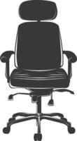 Silhouette Office Chair black color only vector