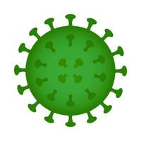 Coronavirus bacteria cell isolated flat design vector