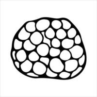 Foam bubbles simple doodle isolated object, editable illustration vector