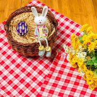 Easter table setting copyspace background photo