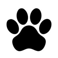 un perro o gato pata plano icono para animal aplicaciones y sitios web vector