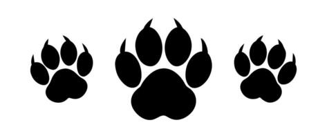 Lion Paw Silhouettes Collection vector