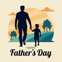 A Happy Fathers Day Scenic Illustration vector