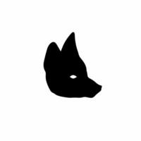 Fox Symbol Logo. Decal Stencil Illustration. vector