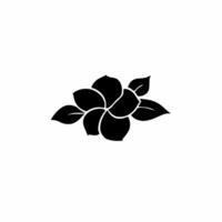 Flowers Symbol Logo. Tattoo Design. Stencil Decal Illustration vector