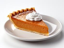 Pumpkin pie tart pastry crunchy sweet food for party time photo