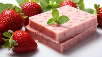 Soap bar strawberry flower scent homemade photo