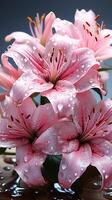 Lily pink flower blossom decoration plant wallpaper photo