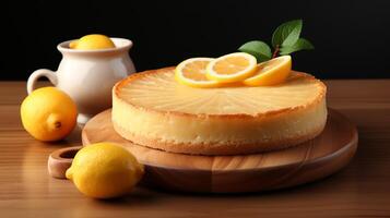 Lemon cake fruit dessert pastry baked for snack photo