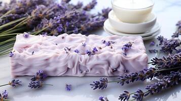 Soap bar lavender flower scent homemade photo