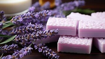 Soap bar lavender flower scent homemade photo