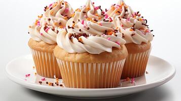 Cupcake cream topping sweet snack dessert photo