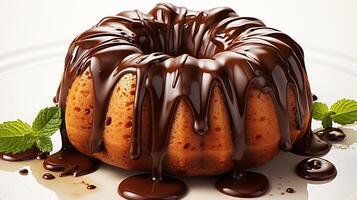 chocolate bundt pastel dulce hornear postre foto