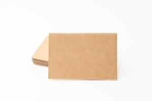 Blank craft business cards. photo