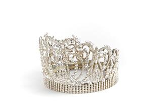 Crown or tiara isolated on a white background photo