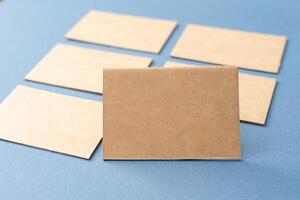 Blank craft business cards. photo
