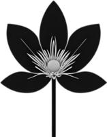 minimaliste mignonne fleur icône. fleur clipart. ai-généré. png