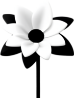 Minimalist cute flower icon. Flower clipart. AI-Generated. png