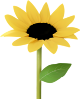 Minimalist cute flower icon. Flower clipart. AI-Generated. png