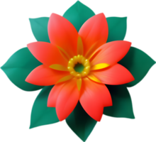 minimalistisch süß Blume Symbol. Blume Clip Art. KI-generiert. png