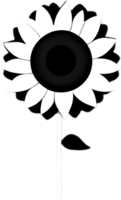 Minimalist cute flower icon. Flower clipart. AI-Generated. png