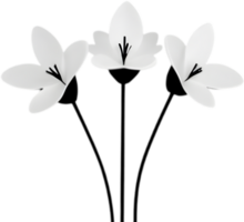 minimaliste mignonne fleur icône. fleur clipart. ai-généré. png