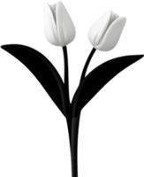 minimalistische schattig bloem icoon. bloem clip art. ai-gegenereerd. png