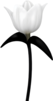 minimaliste mignonne fleur icône. fleur clipart. ai-généré. png