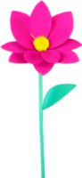 Minimalist cute flower icon. Flower clipart. AI-Generated. png