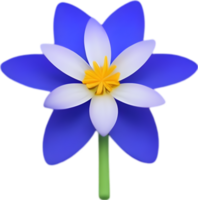 Minimalist cute flower icon. Flower clipart. AI-Generated. png