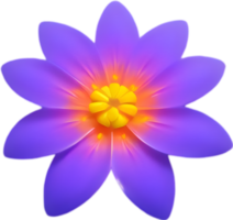 Minimalist cute flower icon. Flower clipart. AI-Generated. png