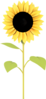 minimalistisch süß Blume Symbol. Blume Clip Art. KI-generiert. png