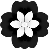 Minimalist cute flower icon. Flower clipart. AI-Generated. png