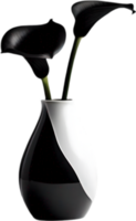 Calla Lilie im ein minimalistisch Keramik Vase. KI-generiert. png