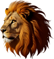 Silhouette logo of a majestic lion's mane. AI-Generated. png