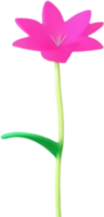 Minimalist cute flower icon. Flower clipart. AI-Generated. png