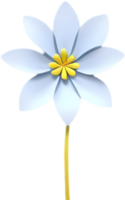 minimalistisch süß Blume Symbol. Blume Clip Art. KI-generiert. png