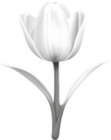 minimaliste mignonne fleur icône. fleur clipart. ai-généré. png