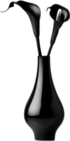 Calla lily in a minimalist ceramic vase. AI-Generated. png