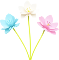 minimaliste mignonne fleur icône. fleur clipart. ai-généré. png