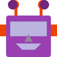 Flat cool robot head emoji png