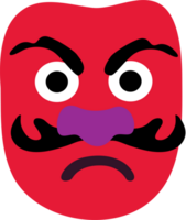 pauroso rosso diavolo viso emoji png