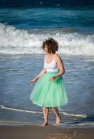 Beautiful girl posing on the beach. Gold Coast, Australia, Queensland photo