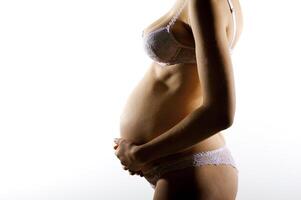 The beautiful young girl, the third trimester of pregnancy photo