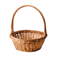 Wicker Basket Isolated on Transparent Background png