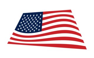 American USA Flag Waving transparent Background png