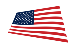 American USA Flag Waving transparent Background png