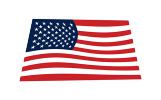 American USA Flag Waving transparent Background png