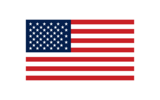 American USA Flag Waving transparent Background png